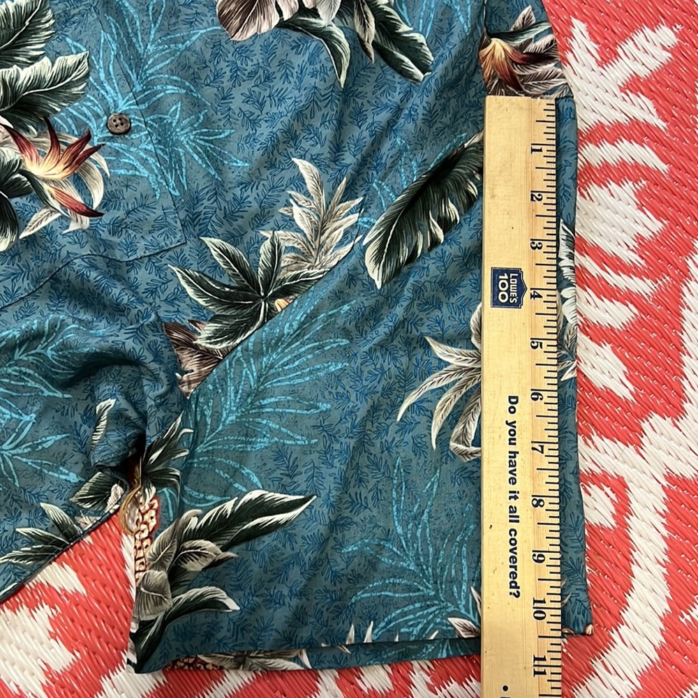 NWT Island Shores XXL Short sleeve Dark Floral tropical pineapple Hawaiian - Picture 9 of 14